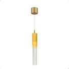 Pendente Moderno Tubo Dourado 33cm Led 3W 3 em 1 Bivolt 15767-PL