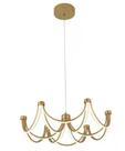 Pendente Moderno Umbrella Dourado 58ccm Led 48W 4000K Bivolt
