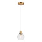 Pendente Molly Bronze Com Globo Transparente Para 1 Lâmpada E27 Eletrorastro
