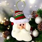 Pendente natalino cabeça Papai Noel C/Guizo 6cm x 9cm Pendente natalino cabeça Papai Noel C/Guizo 6cm x 9cm
