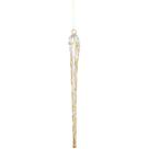 Pendente natalino de vidro torcido com apliques Grillo 25 cm