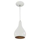 Pendente Nepal Drop Premium Gourmet em Aluminio Branco/Cobre