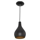 Pendente Nepal Drop Premium Gourmet em Aluminio Preto/Cobre