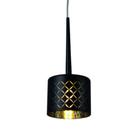 Pendente NLI PD1020 PT Ø14x11cm - PRETO/DOURADO Pendente NLI PD1020 PT Ø14x11cm - PRETO/DOURADO