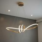 Pendente No LED 45w Dourada 3000K 4000K 6000K 110v 220v 76cm