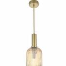 Pendente nordecor 2913 canne lon e27 ouro champagne