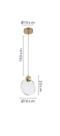Pendente Nordecor Led Zoe 2412 -Bronze - 3000K 3W / 225lm / IP20
