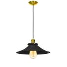 Pendente Nordic Industrial 38 Cm Vintage Preto com Dourado