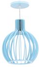 Pendente octos azul infantil com canopla e fio branco