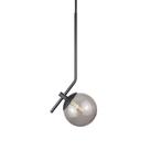 Pendente On Ly Preto Com Globo Esfera De Vidro Fume Pendente On Ly Preto Com Globo Esfera De Vidro Fume