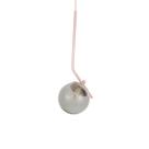 Pendente On Ly ROSÉ com globo esfera de vidro Fumê