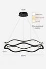 pendente onda lustre moderno luminária 3em1 bivolt