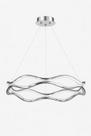 pendente ondas infinitas lustre moderno iluminação 3em1 bivolt cromado