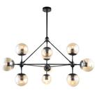 Pendente Orbe preto em metal e vidro para 10 lâmpadas E27 Bella OP056 - Bella Iluminação Pendente Orbe preto em metal e vidro para 10 lâmpadas E27 Bella OP056 - Bella Iluminação