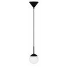 Pendente Orbe Preto Micro Vidro Fosco G9 PD156/PT Kin Light