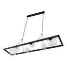 Pendente Orbit Preto 6 Globos Pdh1526 + 6x LED G9 5W Branco Quente 220V St2193