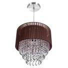 Pendente Organza Cristal Acrílico Manucrillic Marrom