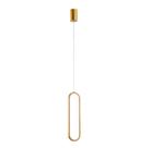 Pendente Oval Dourado 40cm Led 18W 3000K Bivolt Pendente Oval Dourado 40cm Led 18W 3000K Bivolt
