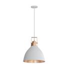 Pendente Oviedo Branco Cobreado 1 Lampada E-27 PD300/BC_CO Kin Light