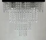 Pendente Para Teto Design Luxuoso Cristal Acrílico Base Inox