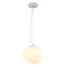 Pendente Pebble Vidro Opalino Branco (D)23cm (A)23cm PEB1PD01OP023 BELLA ILUMINAÇÃO