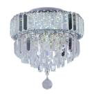 Pendente Plafon King Cristal Legítimo Redondo G9 30cm Bivolt Cor:CromadoVoltagem:110V/220V - Bivolt