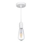 Pendente plot d 5cm x 9cm 1xe27 branco bella - ch001b