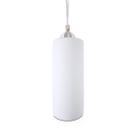 Pendente Polo Aluminio+Vidro Cilindrico Fosco E-27 1 Lamp. Max 60w Branco