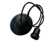 Pendente preto bivolt de 1 metro com canopla e soquete E27, para lâmpadas de até 60W Pendente preto bivolt de 1 metro com canopla e soquete E27, para lâmpadas de até 60W