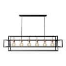 Pendente Preto E Cobre 150CM Para 6 Lâmpadas E27 Eletrorastro