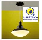 pendente preto lunar, com semi globo de vidro fechado pendente preto lunar, com semi globo de vidro fechado