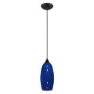 Pendente preto Vidro Montreal Azul Art Pop Sala Quarto