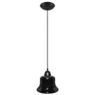 Pendente preto Vidro Sino Preto Art Pop Sala Quarto Pendente preto Vidro Sino Preto Art Pop Sala Quarto