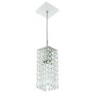 Pendente Quadrado Clearcrillic Cristal Acrílico Branco