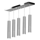 Pendente Quintuplo Tubo Cilindro Escovado 50Cm + Led 3k Pendente Quintuplo Tubo Cilindro Escovado 50Cm + Led 3k