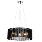 Pendente Rammer Preto 50cm Circular 6 soquetes E-27 Bivolt