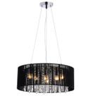 Pendente Rammer Preto 50cm Circular 6 soquetes E-27 Bivolt