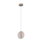Pendente Redondo Acrílico Dourado 17cm Led 5W 3000K Bivolt