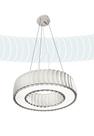 Pendente Redondo de metal pintado de branco - 450mm de diâmetro 127v Pendente Redondo de metal pintado de branco - 450mm de diâmetro 127v