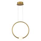 Pendente Redondo Dourado com Globo 35cm Led 20W 4000K Bivolt