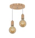 Pendente Redondo Duplo Tubo Gourmet New Cobre