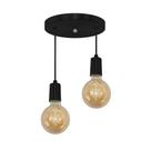 Pendente Redondo Duplo Tubo Gourmet Preto