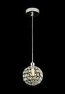 Pendente Redondo Metal Cromado com Cristais 12cm 1G9
