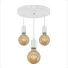 Pendente Redondo Triplo Tubo Gourmet Branco