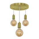 Pendente Redondo Triplo Tubo Gourmet Dourado Pendente Redondo Triplo Tubo Gourmet Dourado