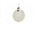 Pendente redondo vidro trabalhado acabamento cromado 16cm 3.200k 7W cabo 2 metros - Cinderela
