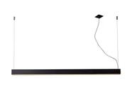 Pendente Régua Nazca preto fosco luz direta 4,9X4,7X65 cm p/ lâmpada tubular T8 60CM - Usina design