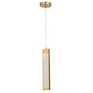 Pendente Retangular Dourado com Cristal 33cm Led 5W 3000K Bivolt