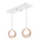 Pendente Retangular Duplo Branco Harmony Bolinha Ambar