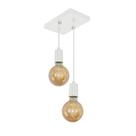 Pendente Retangular Duplo Tubo Gourmet Branco